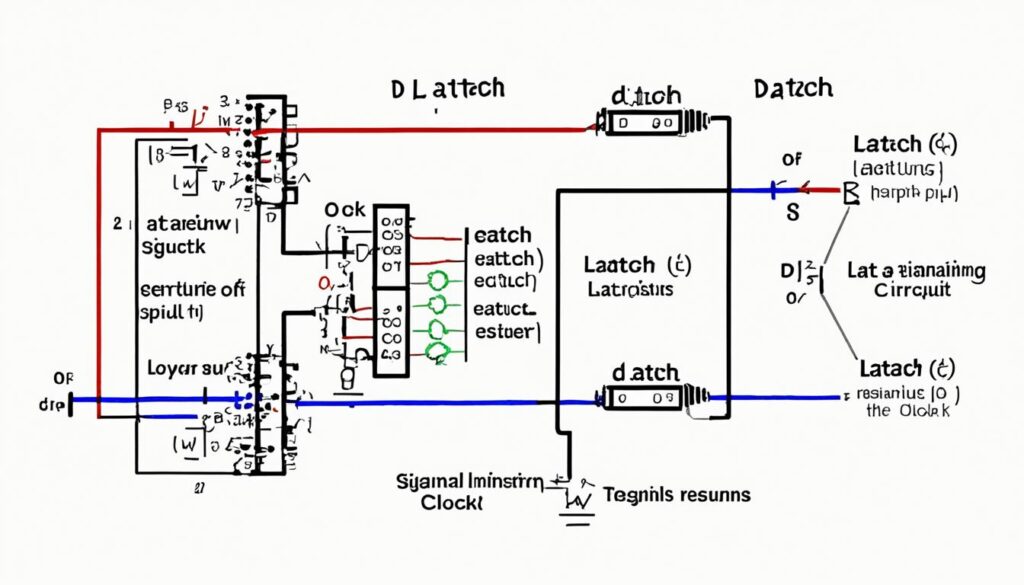 D Latch Timing and Signal Behavior