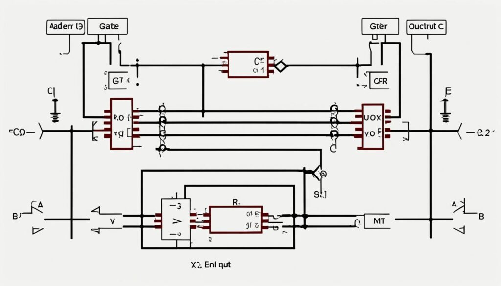 Diagram of Half Adder Circuitry