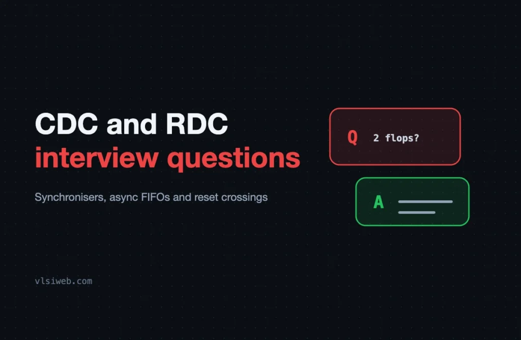 CDC and RDC Interview Questions: Synchronisers, Async FIFOs and Resets CDC and RDC interview questions
