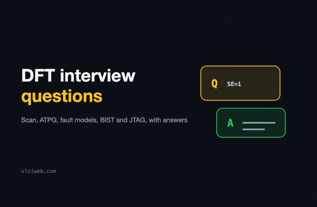 DFT Interview Questions: Scan, ATPG, BIST and JTAG Explained DFT interview questions