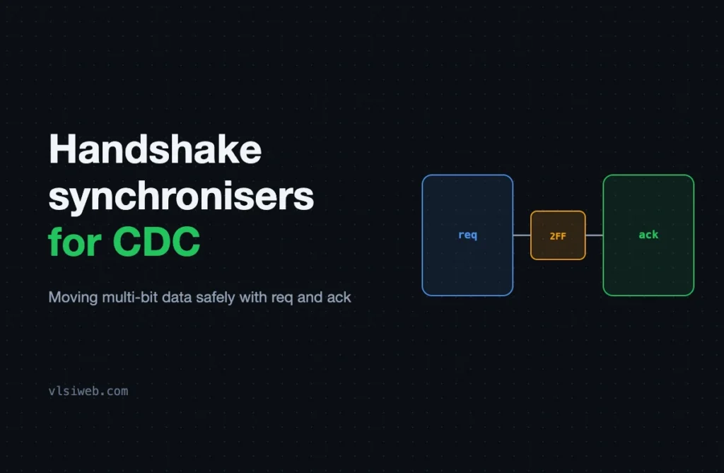 Handshake synchronisers for clock domain crossing