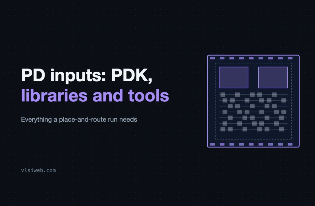 Physical Design Inputs: PDK, Liberty, LEF, SDC and the EDA Tools Physical design inputs: PDK, libraries and tools