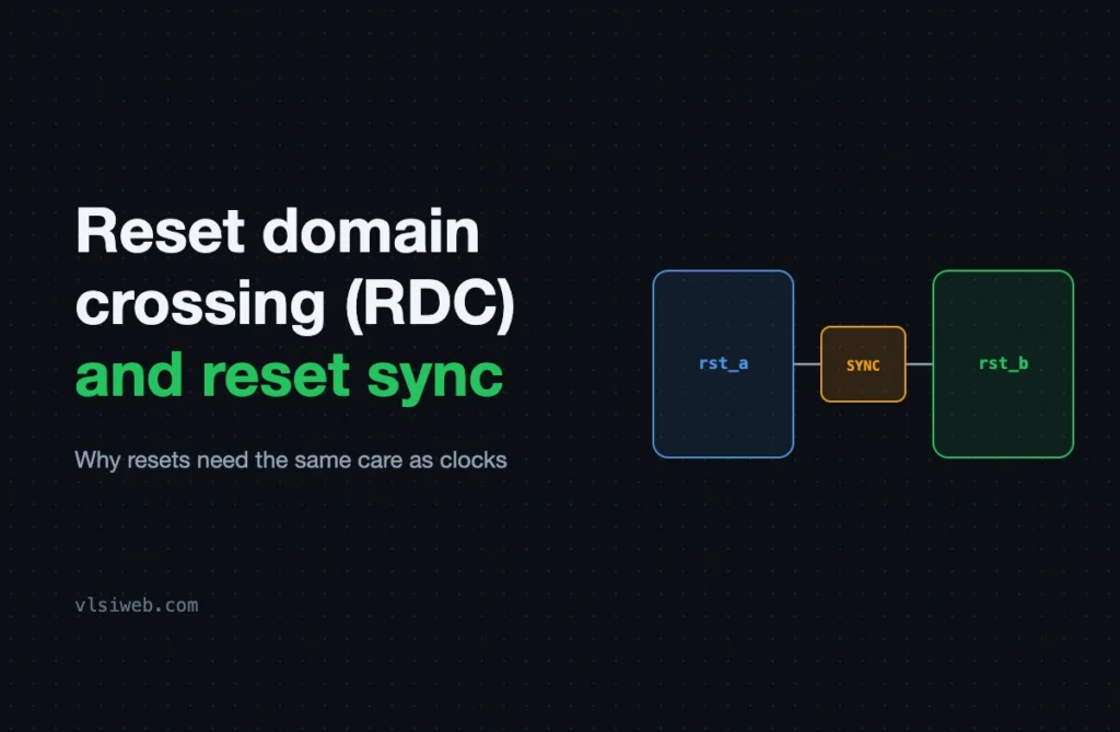 Reset domain crossing (RDC) and reset synchronisers