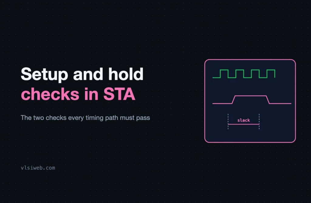 Setup and hold checks in STA