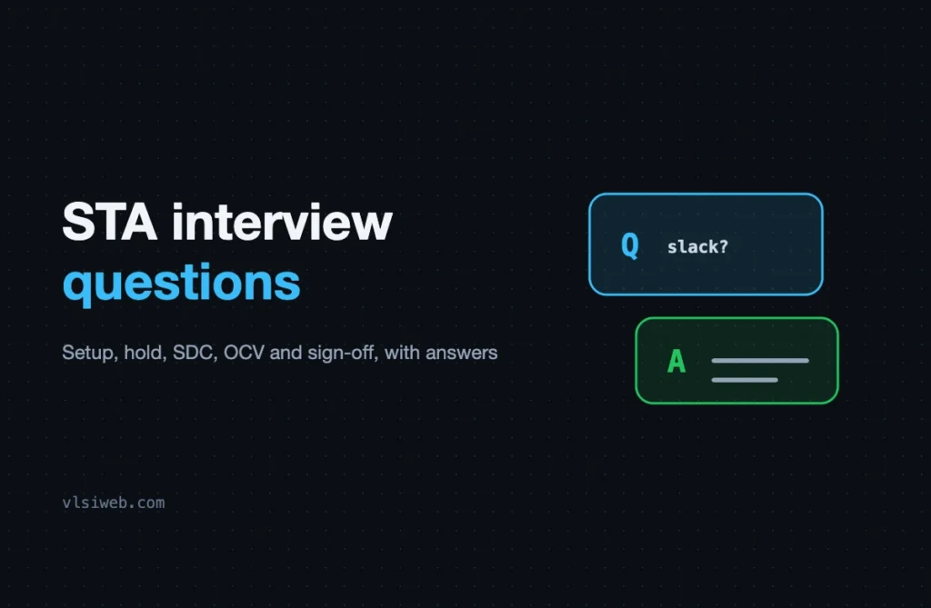 STA Interview Questions: Setup, Hold, SDC and Sign-off Explained STA interview questions