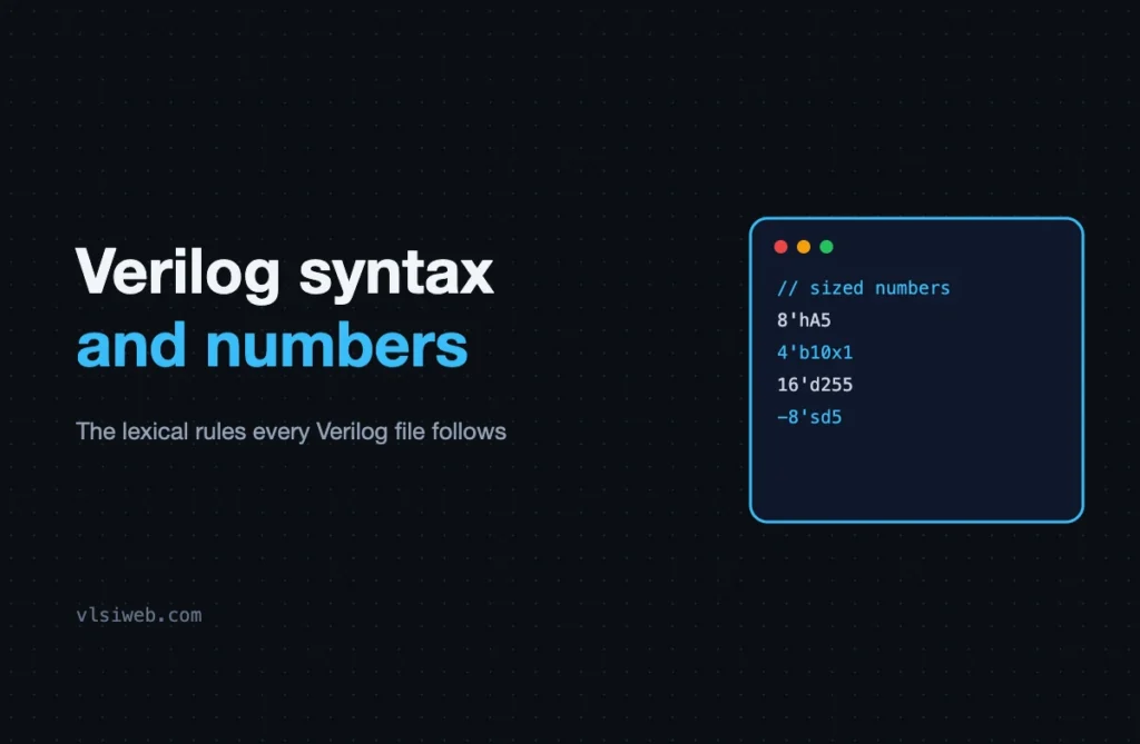Verilog Syntax Basics: Comments, Identifiers and Number Formats Verilog syntax and numbers
